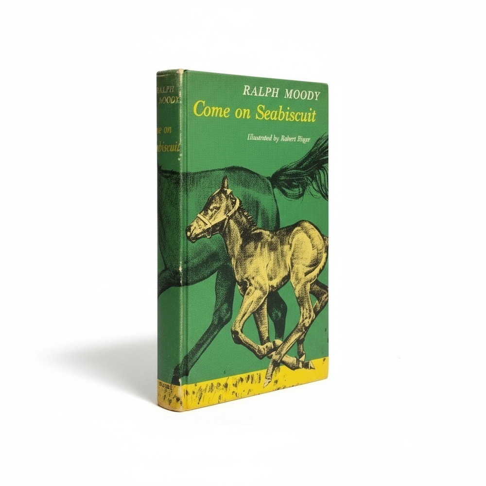 VTG Green and Yellow 'Come on Seabiscuit' Vintage Hardcover Book by Ralph Moody